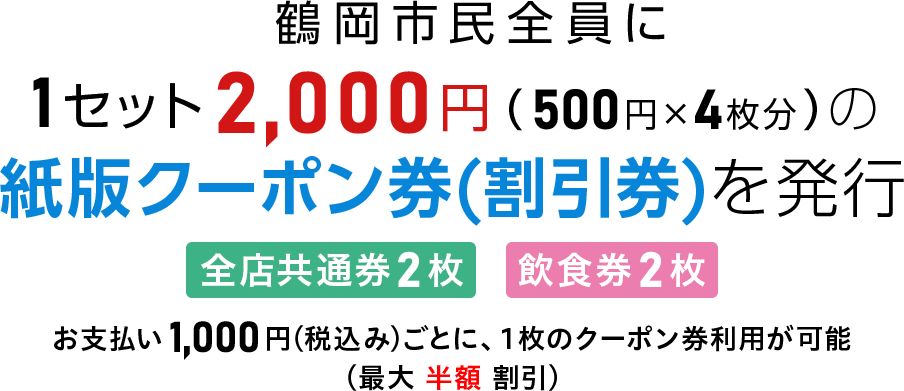 【庄内の話題】第2回鶴岡市消費喚起クーポン券の利用期間がスタート
